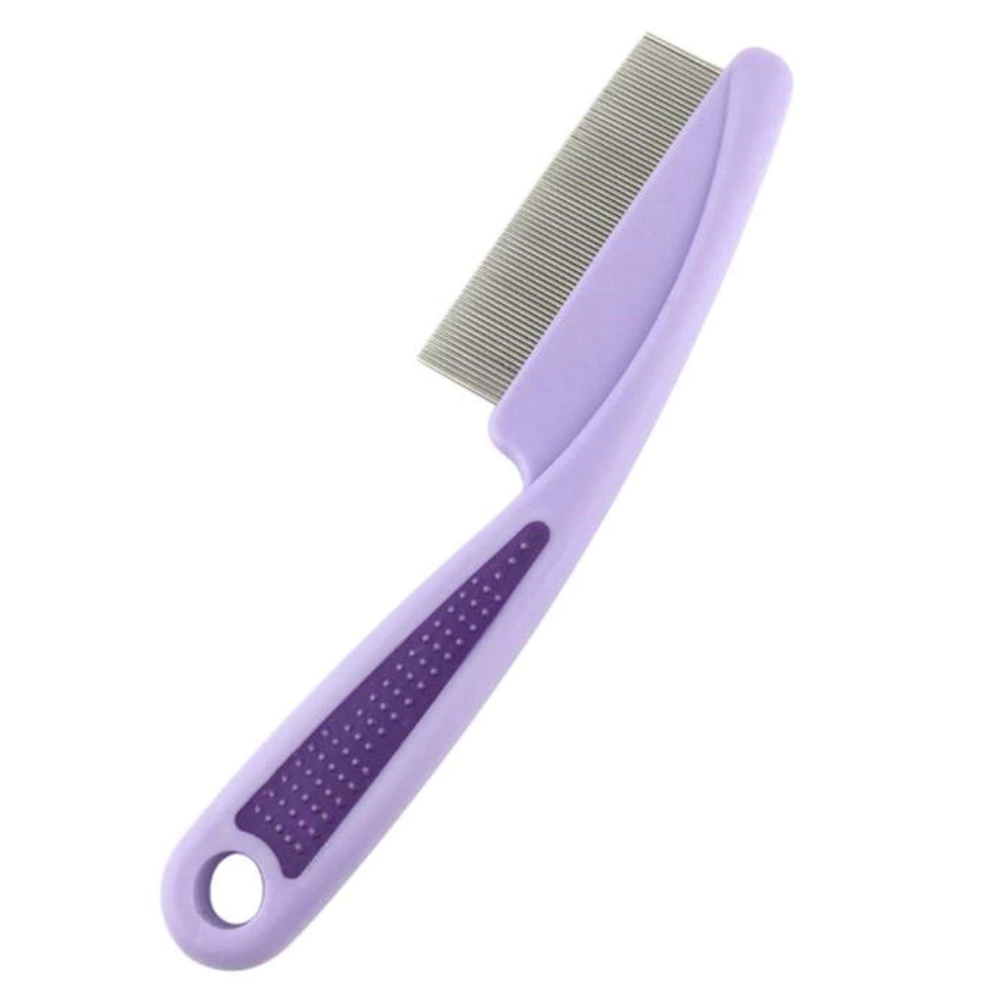 Noondl flea comb for dogs and cats fine stainless steel teeth to remove ticks and bugs keeps coat stain free - colour will vary