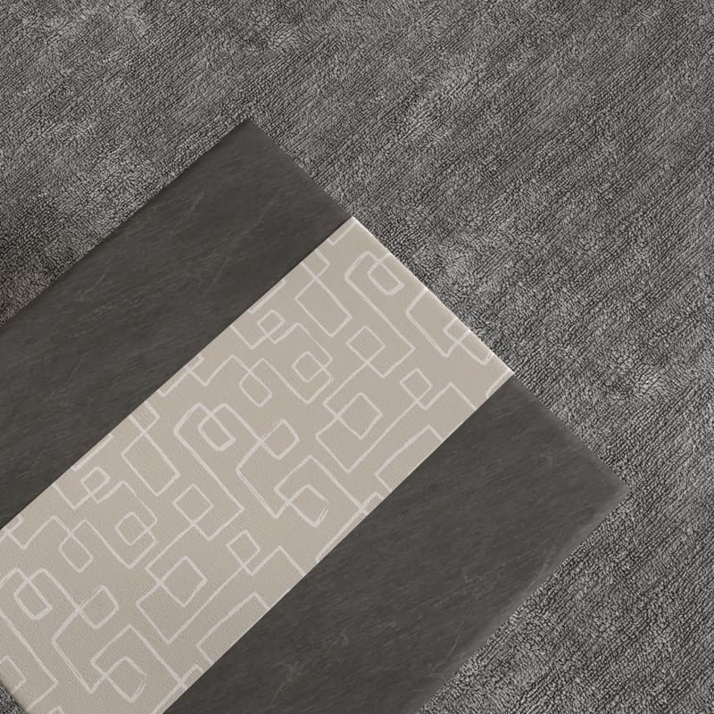 Haven 1 Canvas Table Runner in Beige & Blue, a 35x140 cm Durable Decorative Centerpiece with a Calming and Subtle Geometric Design, ideal for a Minimalist and Modern Dining Table