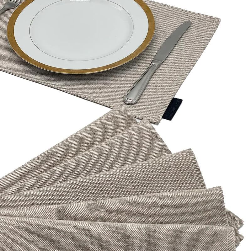 Linen Placemats Set 6 Pieces of Placemats and Runner