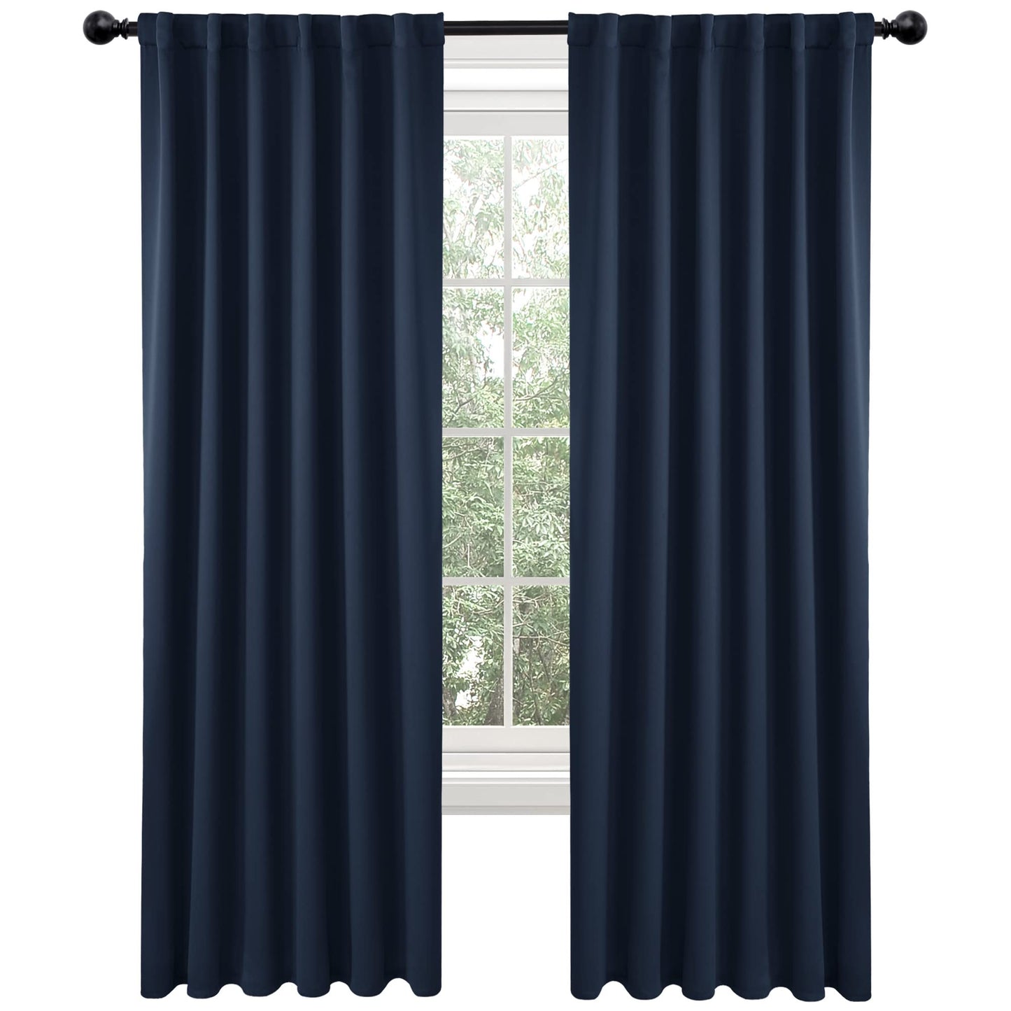 Elegant Blackout Curtains-Back Tap design-thermal Insulated fabric-for room Darkness - 1 Piece