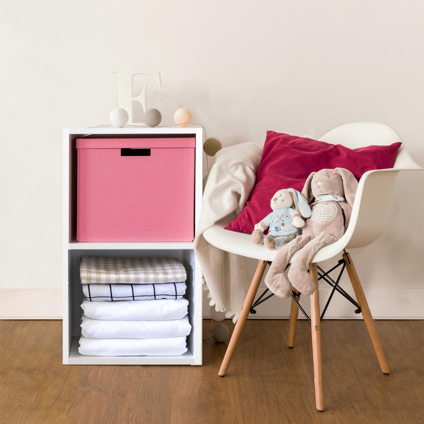 Freestanding Open Storage Shelving Unit, Cube Bookcase with Multiple Tiers, Modern Bookshelf and Display Rack Cupboard for Office or Living Room, Versatile Organizer (White, 5 Tier)