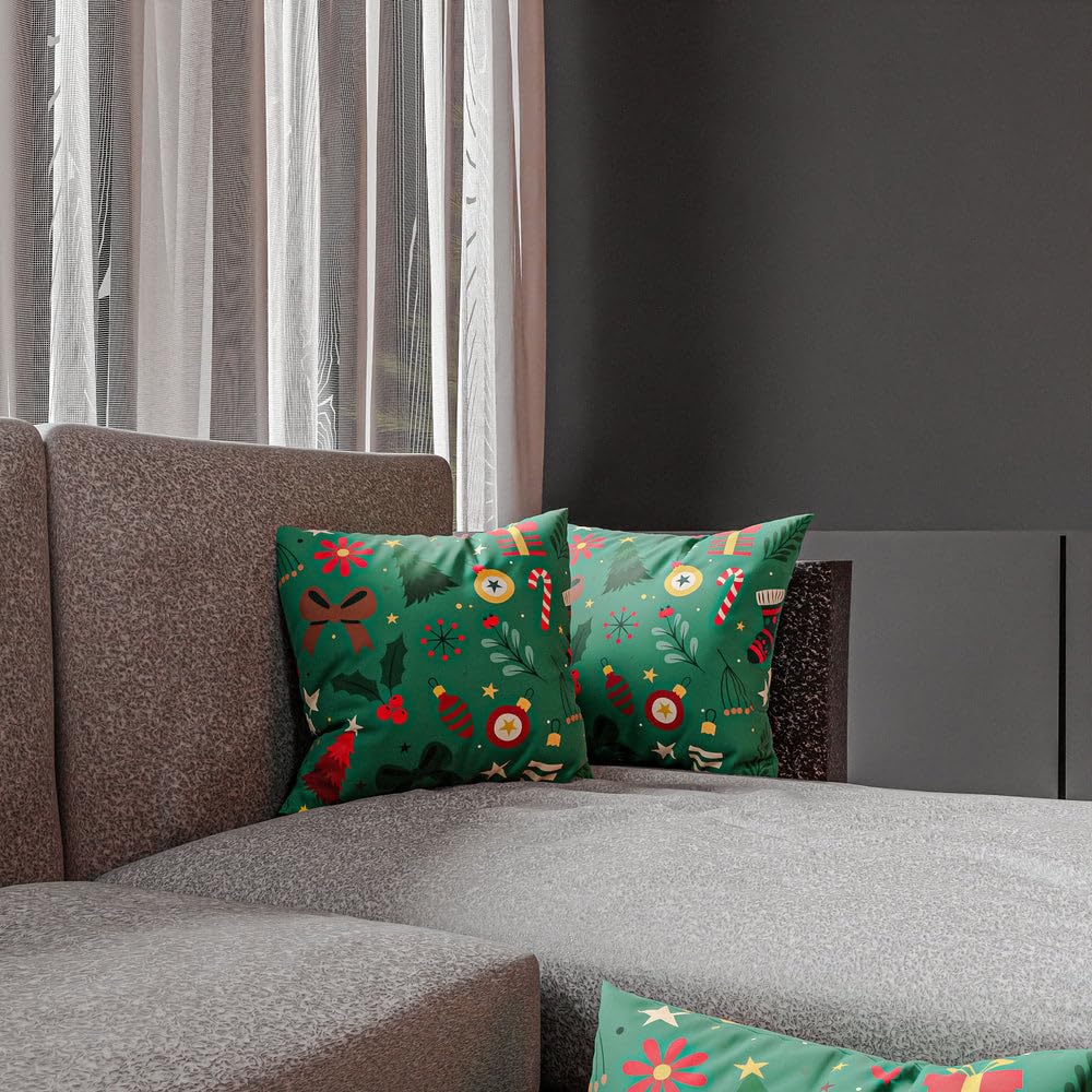 Christmas Cushion 40x40 CM, Washable Soft Holiday Pillow for Sofa, Bedroom, Living Room, or Office, Festive Decorative Accent