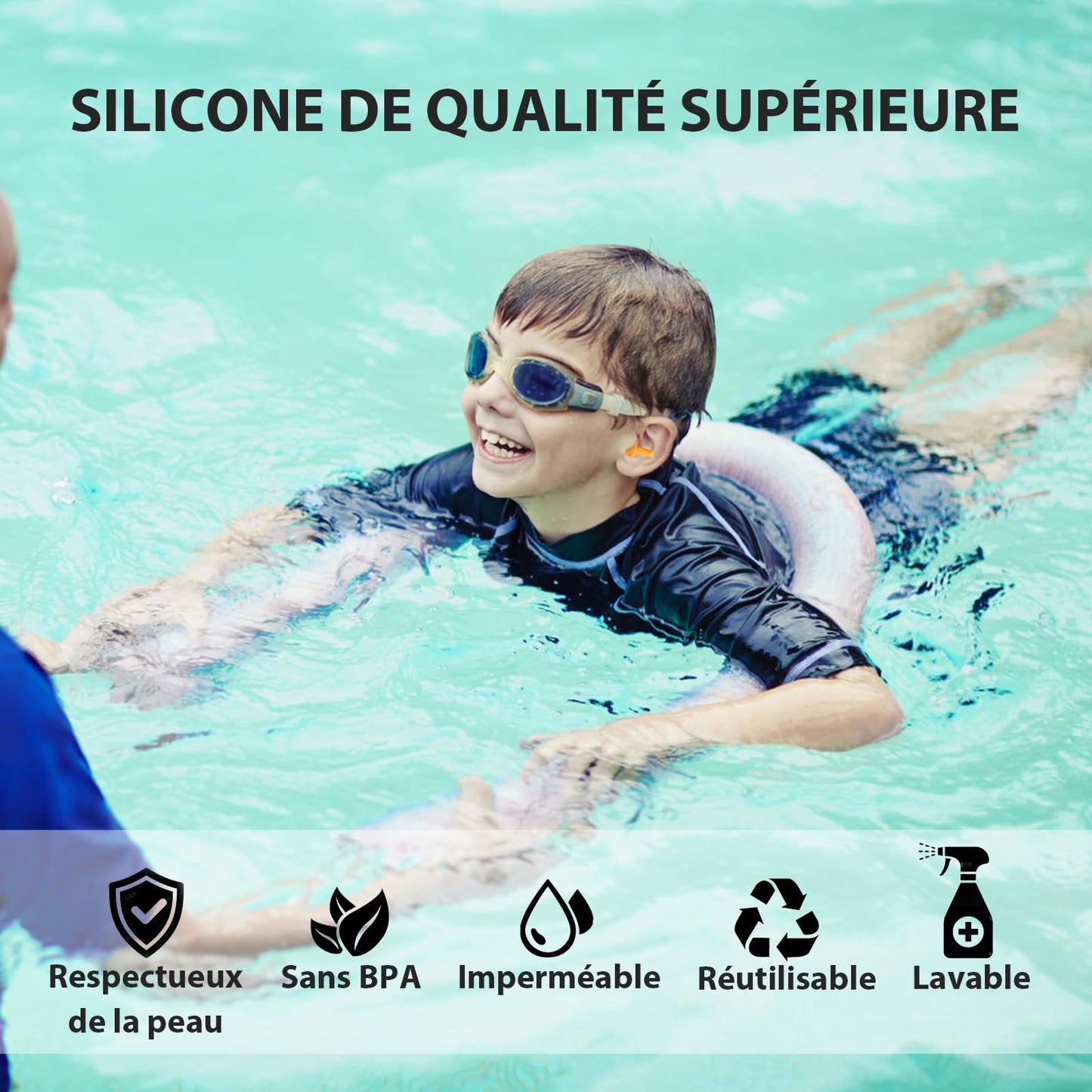 Cheerhom 12 x Anti-Noise Earplugs with Box, Flexible Silicone Earplug for Sleeping, Hearing Protection Travel for Shower, Swimming, Work