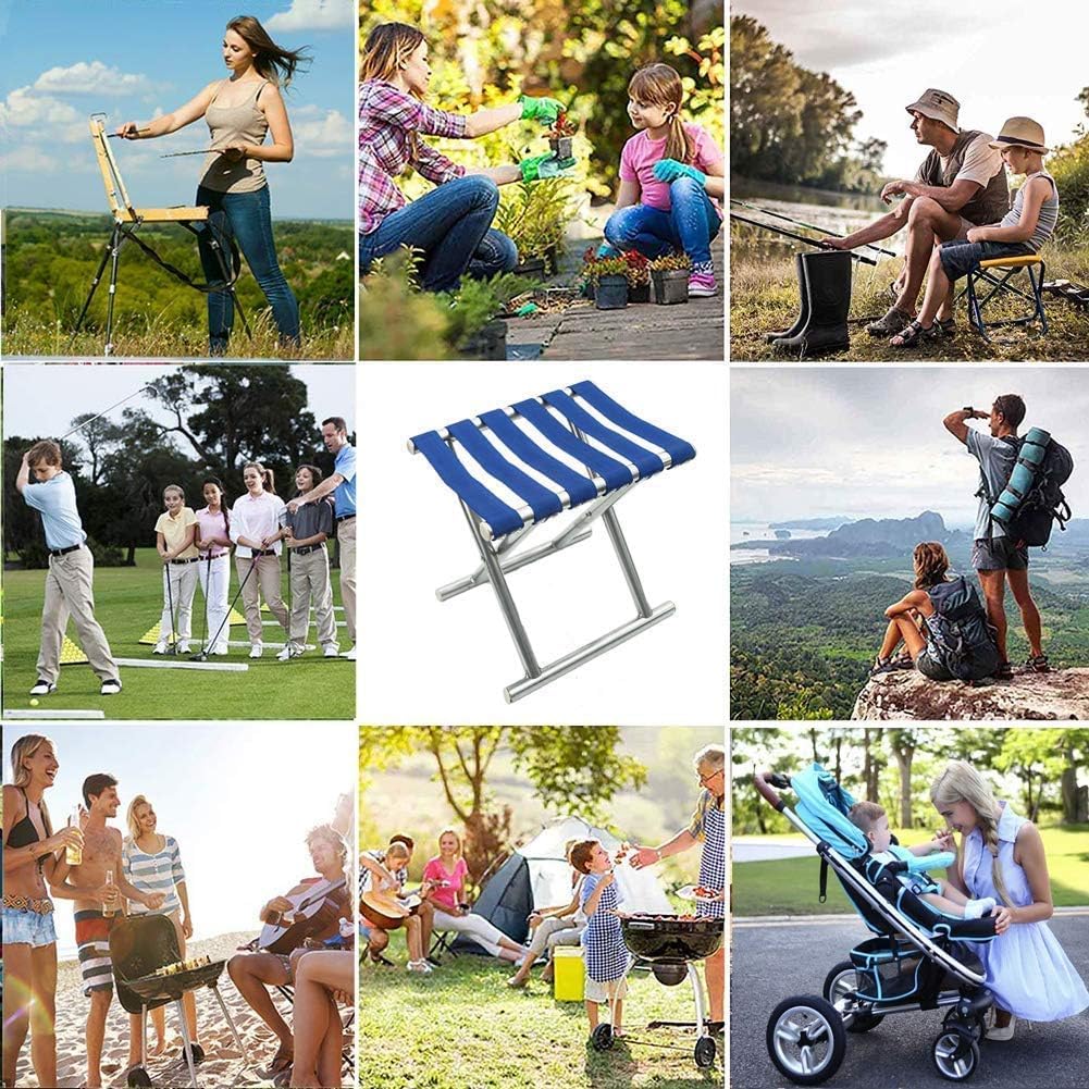 folding chair Camping Stool Chair Outdoor Folding Stool,Portable Camping Chair Lightweight Stool for Camping Fishing BBQ Garden Travel Hiking Picnic Beach 30 cm x 25 cm x 31 cm (1pc)