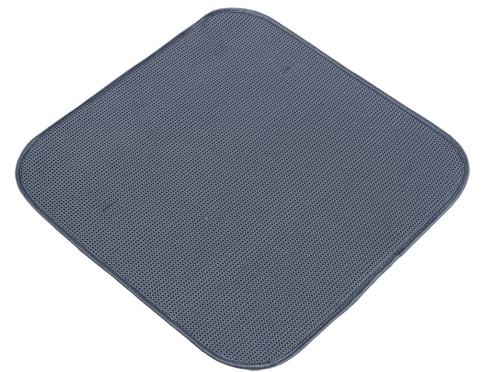 Rack and Microfiber Dish Drying Mat, Removable Dish Rack Tray with Drain, Compact Dish Rack & Drying Mat for Kitchen Countertop, Sink Use - Perfect for Drying Wine Glasses and Utensils