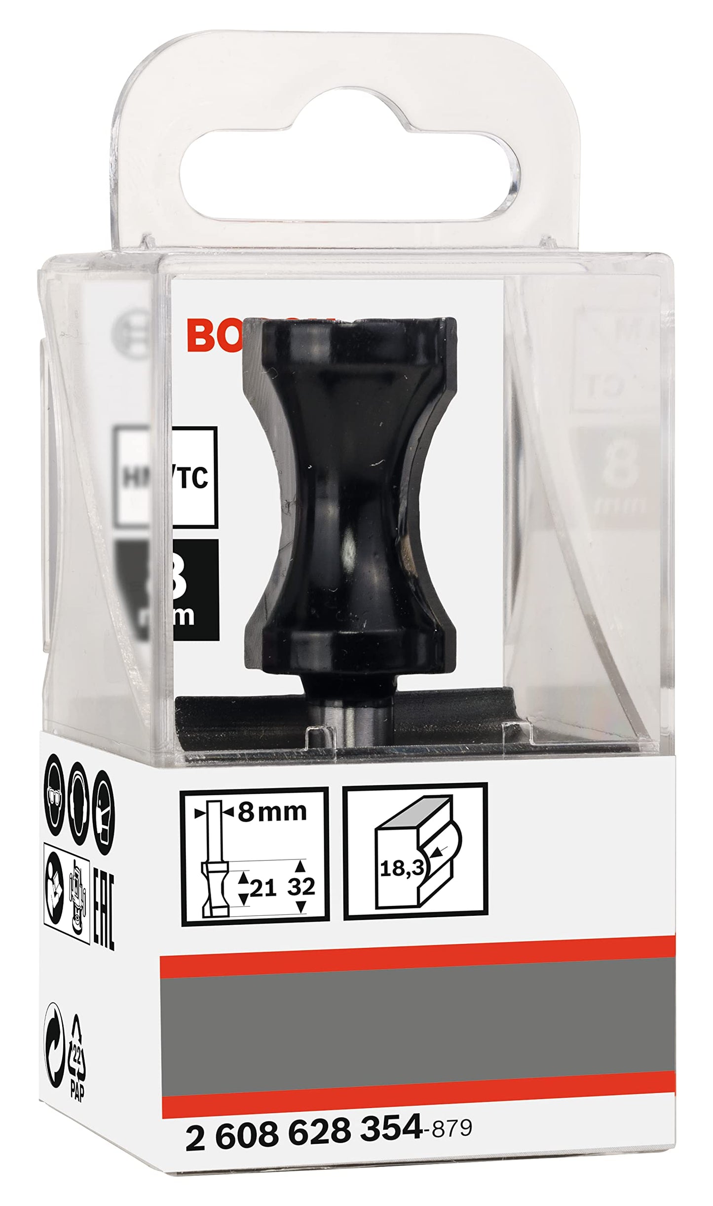 Bosch professional 2608628354 chamfer bit, silver/black, 6 x 32 x 8 mm