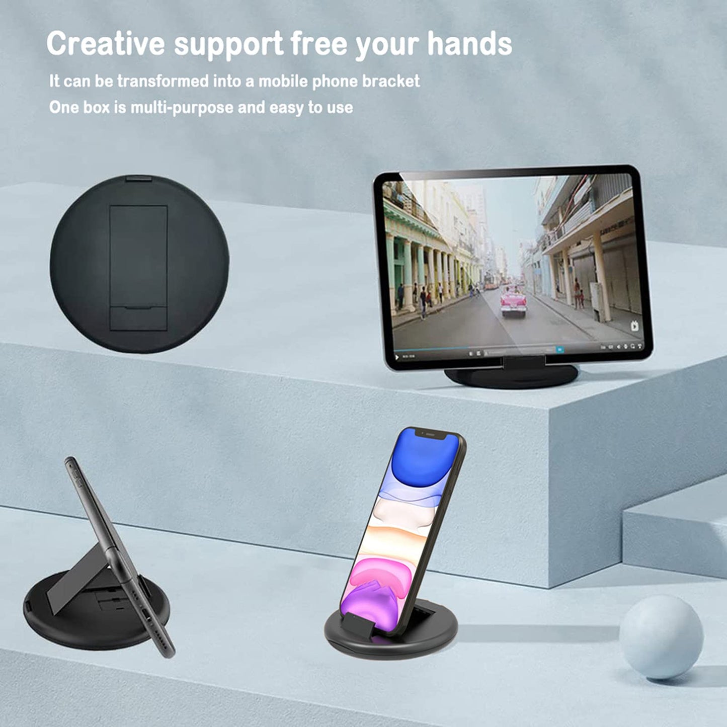 HESIMING USB C Adapter Kit,Multi Charging Cable Case Convertor USB C to Type C/iOS Device/Micro Adapter Travel Data Cable Set Contains Card Storage?Phone Holder, Tray Eject Pin (Blue)