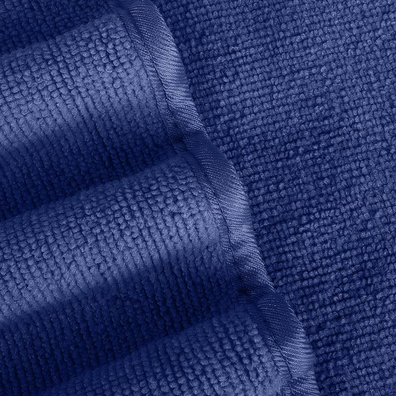 4-Piece Towel Set, 100% Cotton ? Includes 1 Bath Towel 140 cm x 70 cm, 1 Hand Towel 100 cm x 50 cm, 2 Washcloths 30 cm x 30 cm, Quick Dry, Super Soft, Highly Absorbent, No Fade, Navy Blue