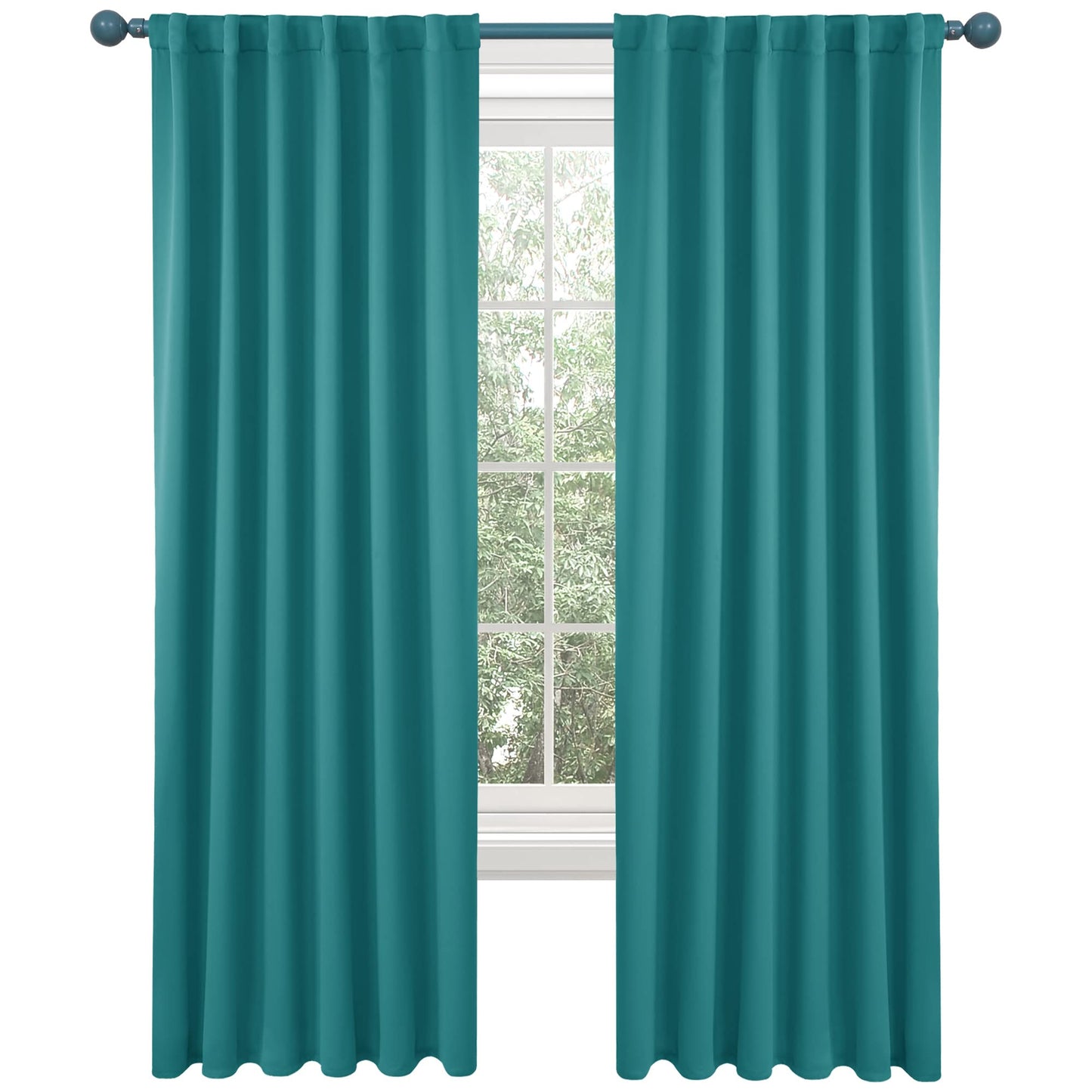 Elegant Blackout Curtains-Back Tap design-thermal Insulated fabric-for room Darkness - 1 Piece