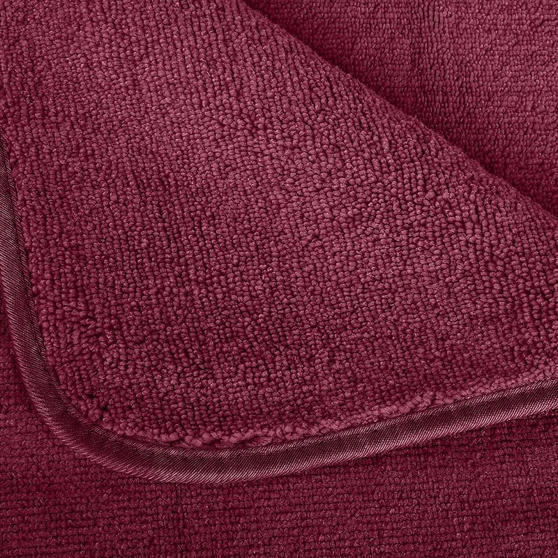 4-Piece Towel Set, 100% Cotton ? Includes 1 Bath Towel 140 cm x 70 cm, 1 Hand Towel 100 cm x 50 cm, 2 Washcloths 30 cm x 30 cm, Quick Dry, Super Soft, Highly Absorbent, No Fade, Burgendy
