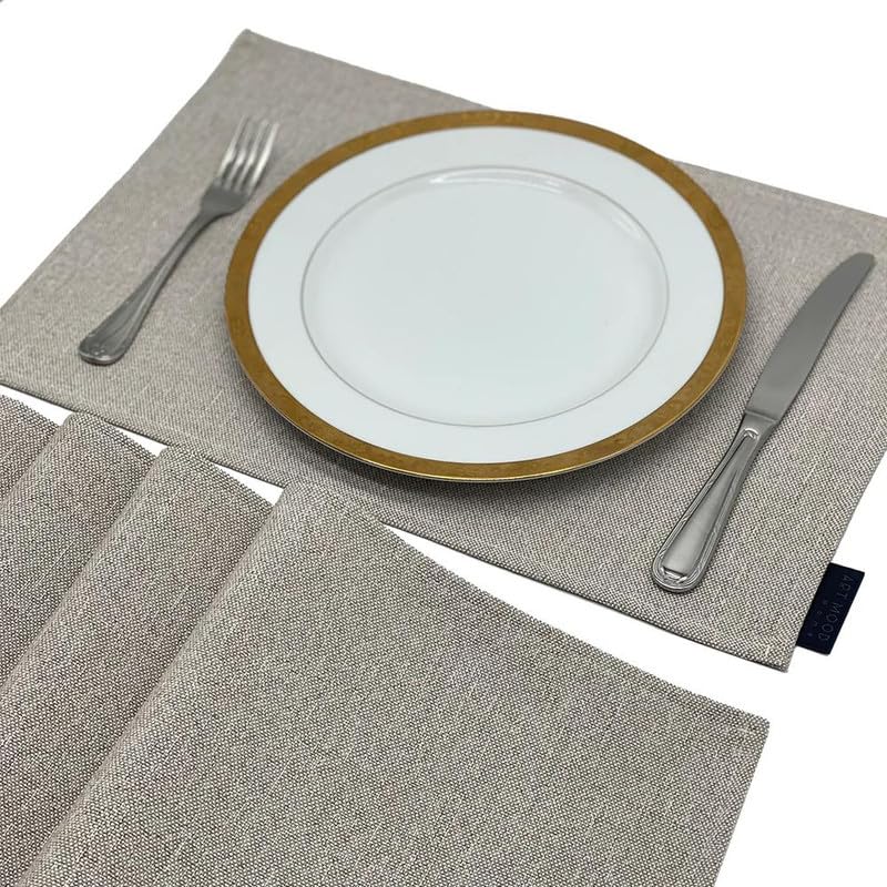 Linen Placemats Set 6 Pieces of Placemats and Runner