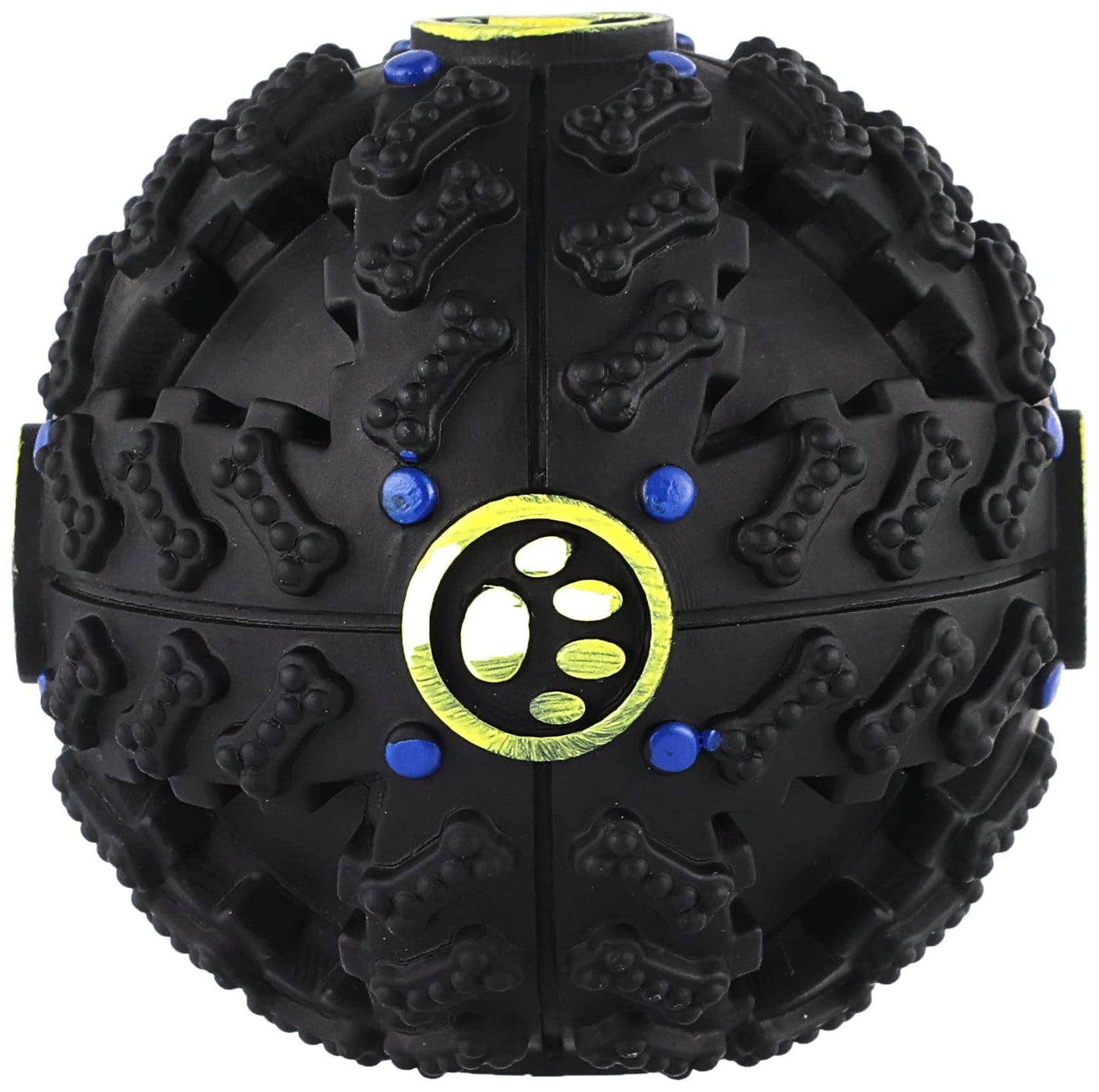 Funny food dispenser training chew toy with squeaker sound for pets