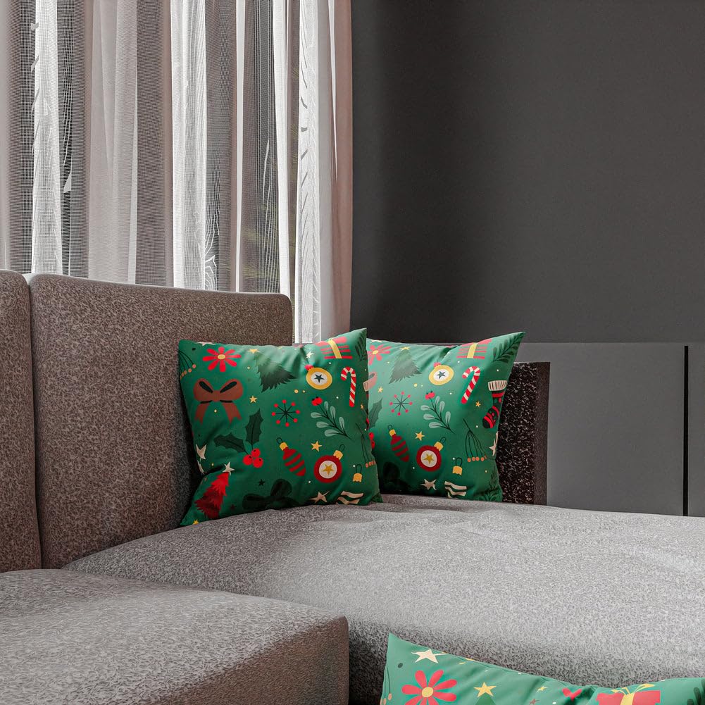 Christmas Cushion 40x40 CM, Washable Soft Holiday Pillow for Sofa, Bedroom, Living Room, or Office, Festive Decorative Accent