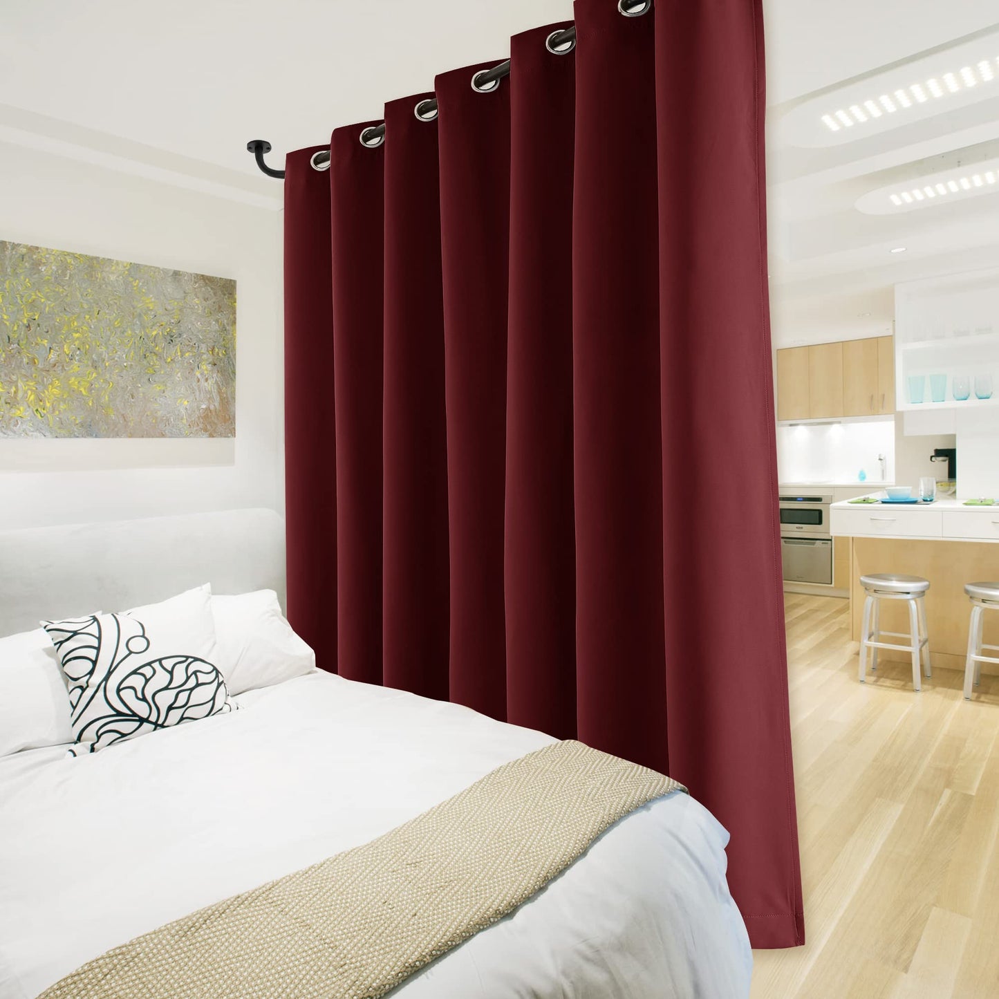 100% Blackout curtains - thermal insulated blackout fabric - two layers fully darkness curtain