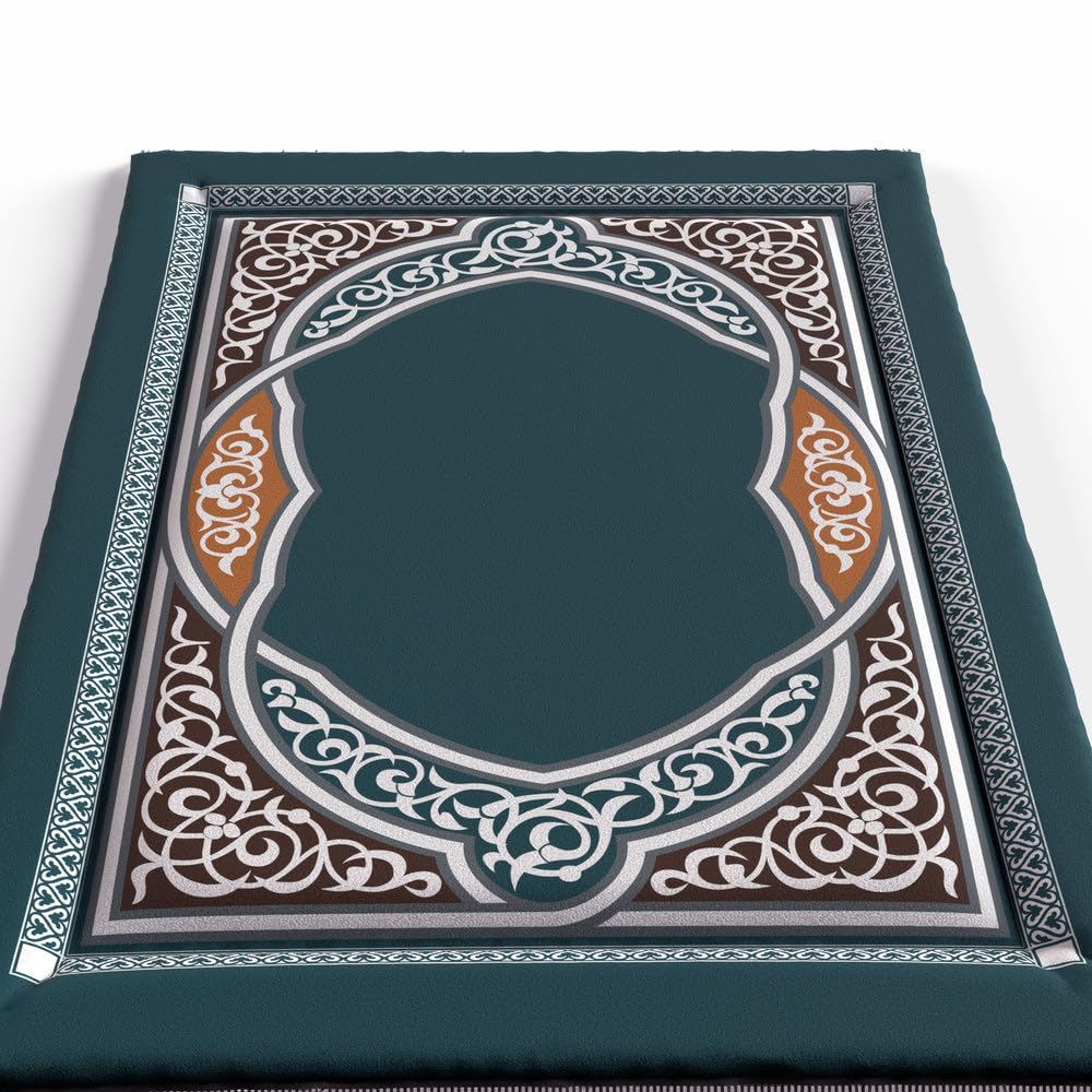 Sojoud Padded Prayer Mat Soft Premium Velvet Face - Luxurious And Comfortable Prayer Rug With Elegant Design - Thickness Foam For An Ultimate Comfort Experience