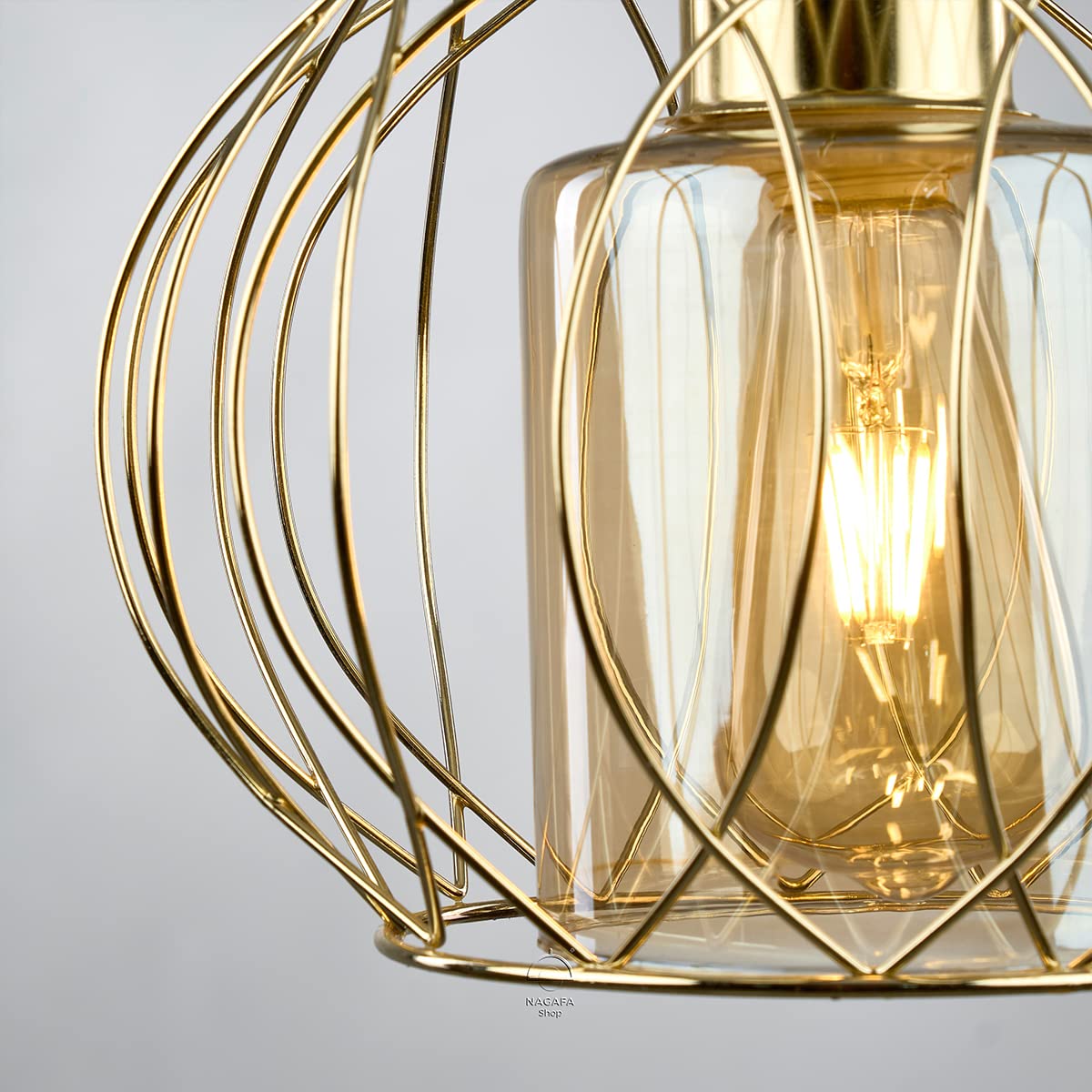 Nagafa Shop Modern Ball Lashes Light Fixture - Gold R1029