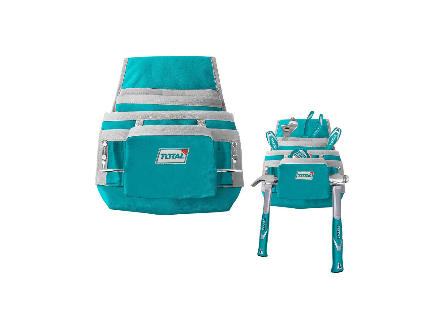 Mr. Light Lights Your Life Total Single Tools Pouch Size:L32*W28cm With 10Pcs Pockets 2PCS Hammer Holders Material:600D Polyester THT16P1011