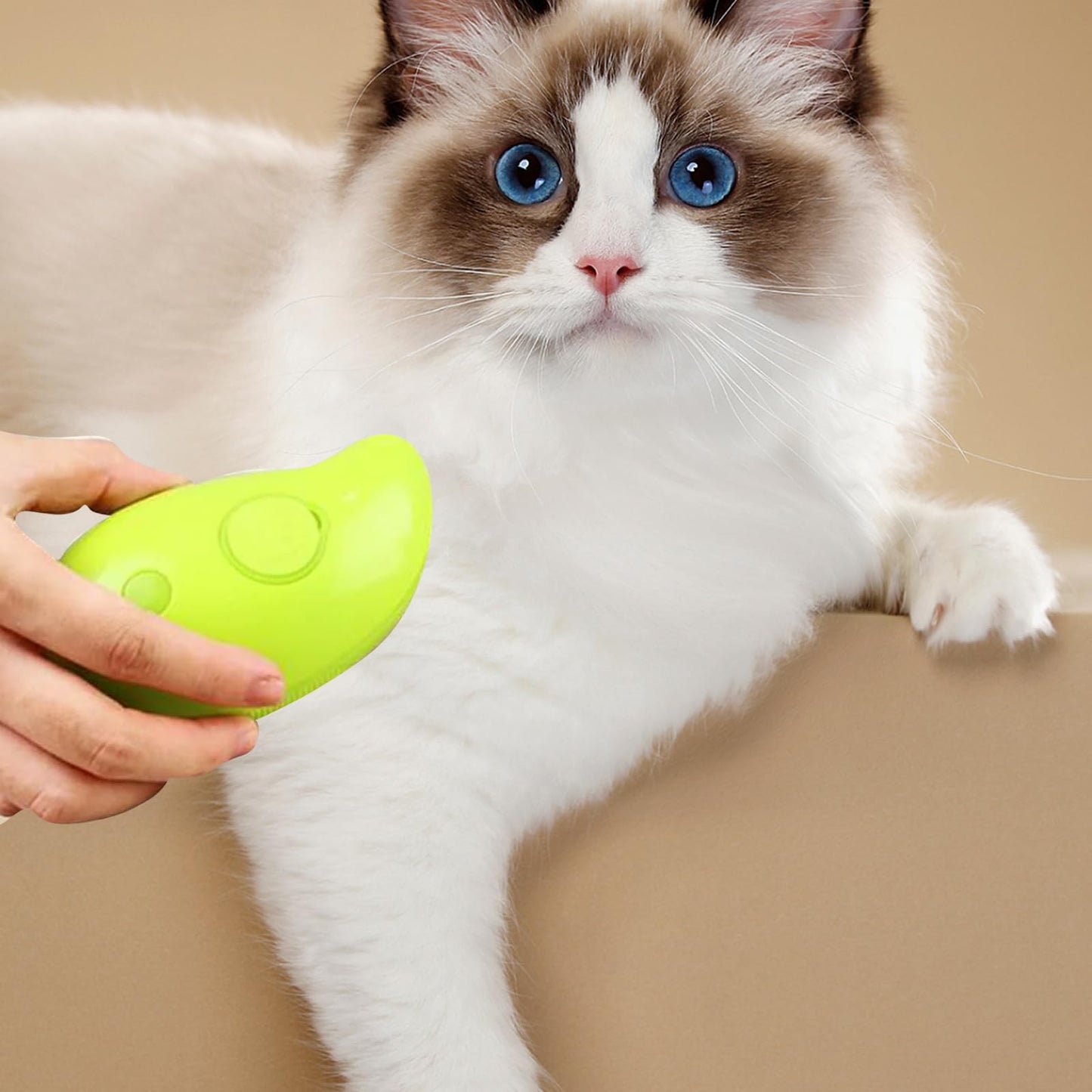 TONGXIYU Steamy Cat Brush, Cat Steamy Brush, 3-in-1 Steam Brush for Cats, Cat Care Brush, Pet Hair Removal Comb for Cats and Dogs