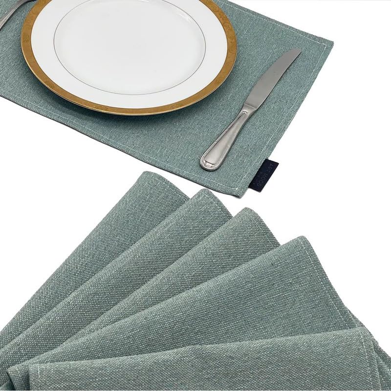 Linen Placemats Set 6 Pieces of Placemats and Runner