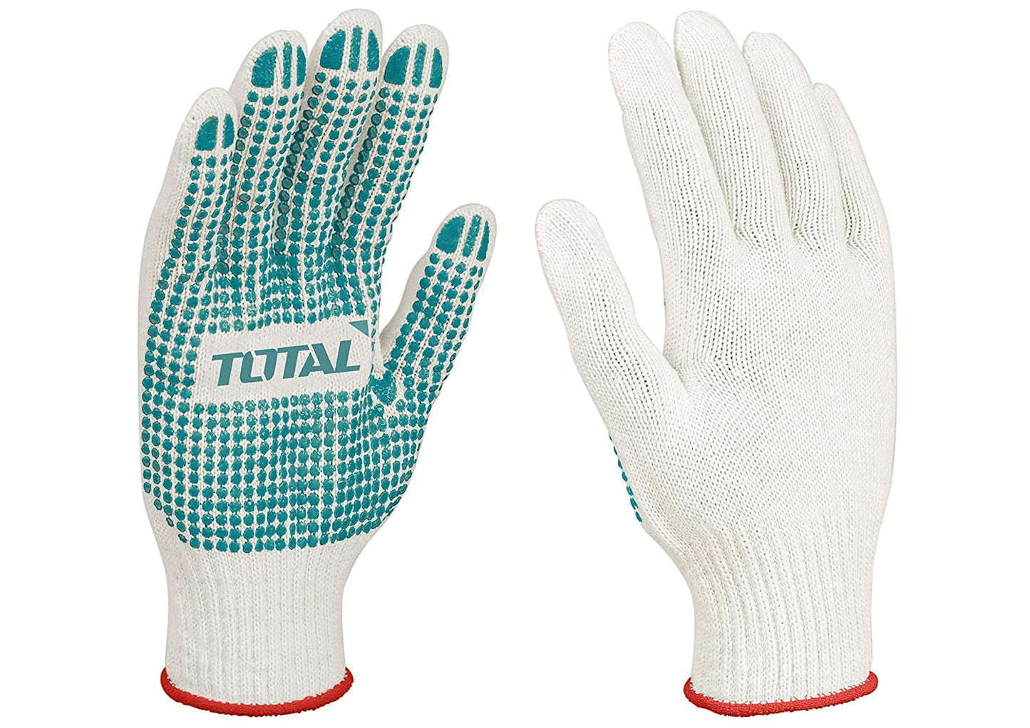 Total Tools Gloves with Knitted & PVC Dots