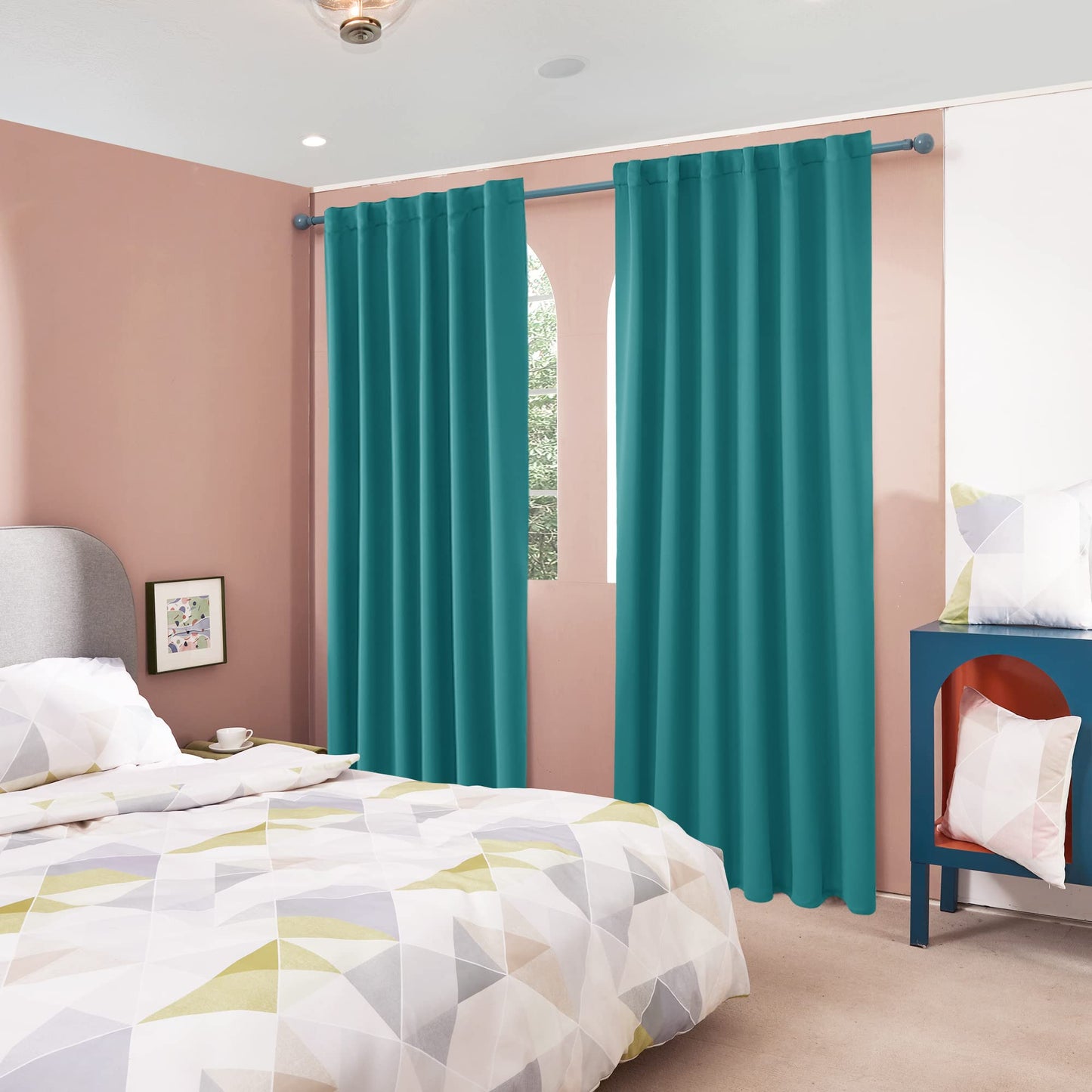 Elegant Blackout Curtains-Back Tap design-thermal Insulated fabric-for room Darkness - 1 Piece