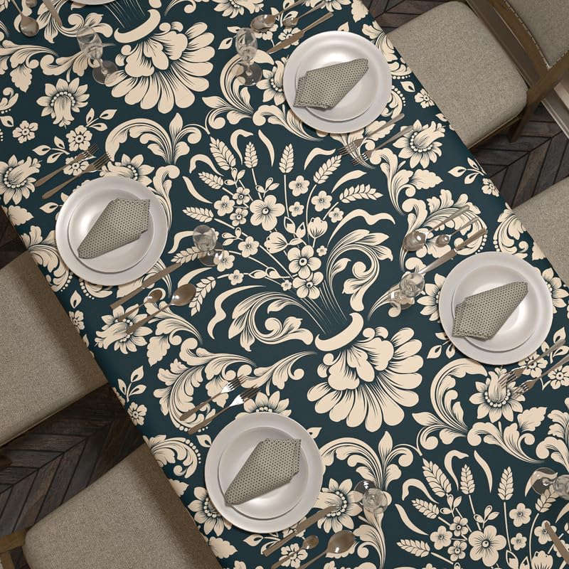 Helen Tablecloth and Napkins Set - 6 Pieces - Satin Material