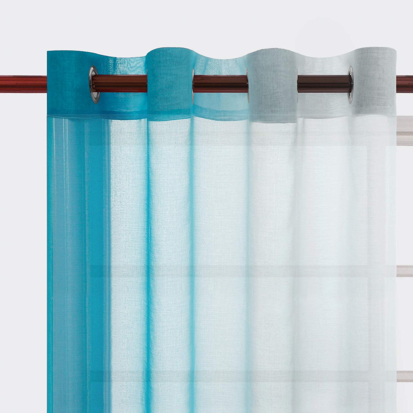 Modern Design Voile chiffon Curtains - Gradient colours- steel Grommets - 2 pieces - for living rooms and bedrooms