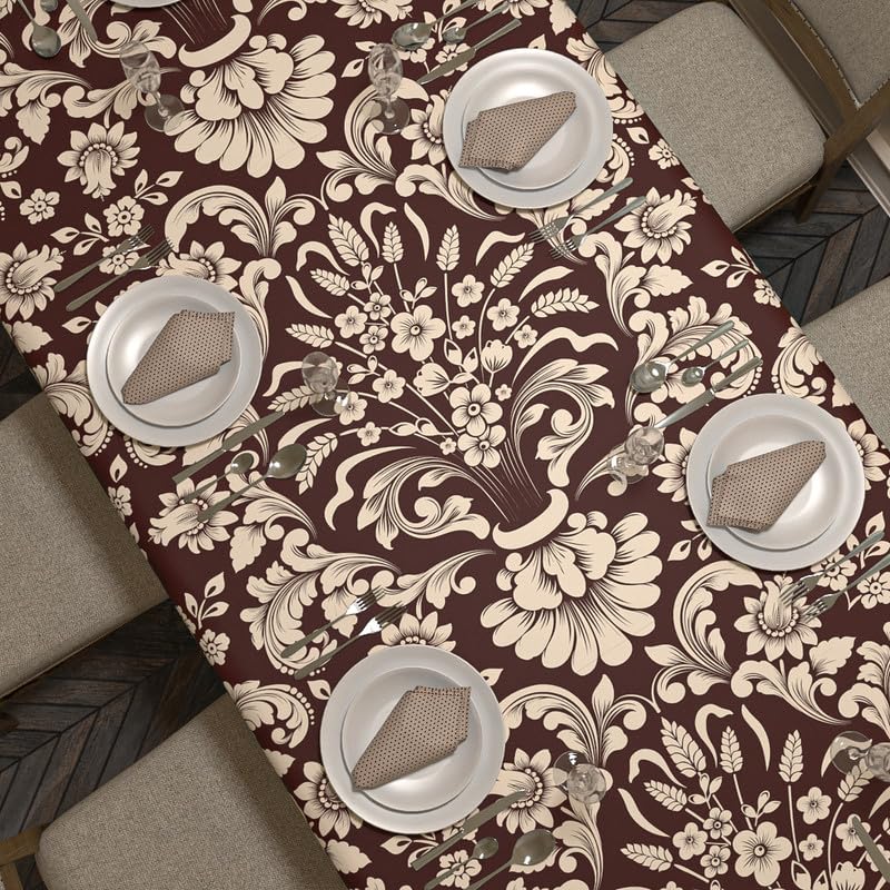 Helen Tablecloth and Napkins Set - 6 Pieces - Satin Material