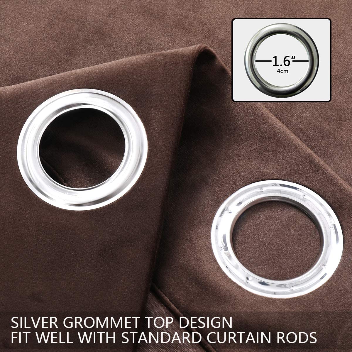 Elegant Velvet Curtains - Thermal Insulated Curtains for Living Room,steel Grommets - Light Blocking Shades - 2 panels