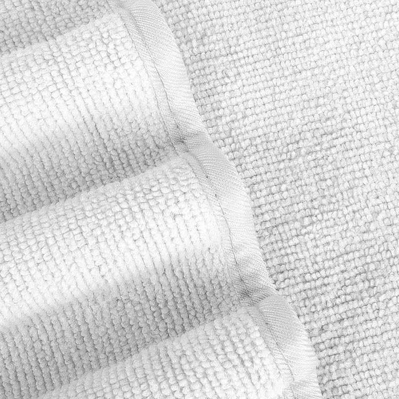4-Piece Towel Set, 100% Cotton ? Includes 1 Bath Towel 140 cm x 70 cm, 1 Hand Towel 100 cm x 50 cm, 2 Washcloths 30 cm x 30 cm, Quick Dry, Super Soft, Highly Absorbent, No Fade, White