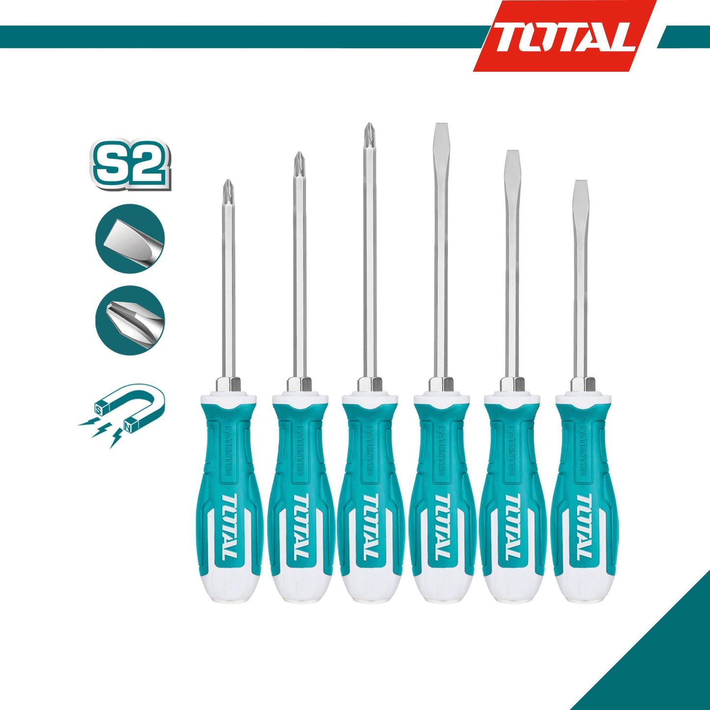 TOTAL THGSS2606 6-Piece Rotary Screwdriver Set