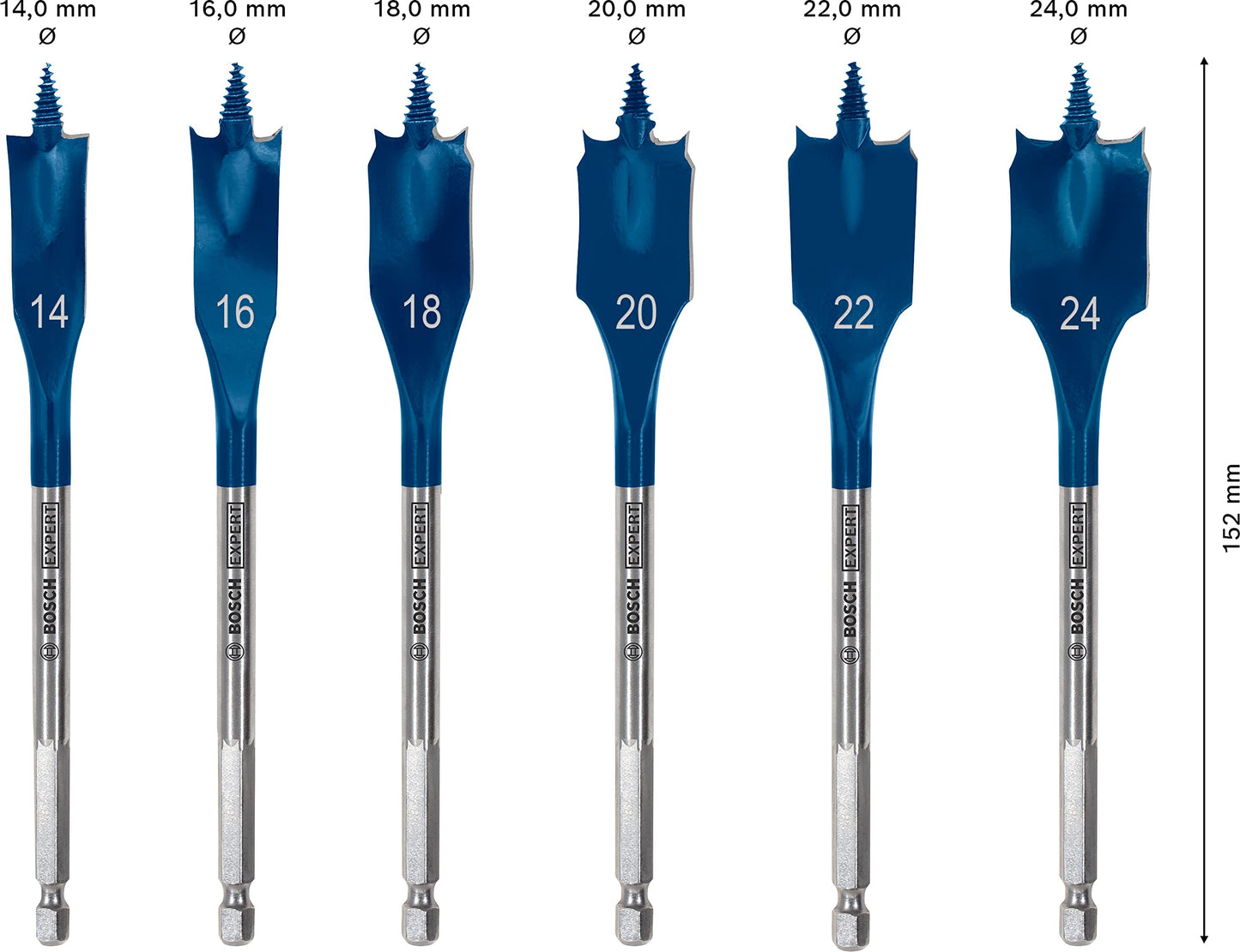 Bosch professional 6x expert selfcut speed spade drill bit set (for softwood, chipboard, 14-24 mm, accessories rotary impact drill)