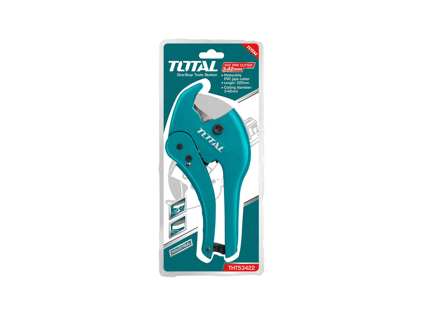 Total MR LIGHT TOTAL PVC Pipe Cutter, Cutting Dia 3-42 mm
