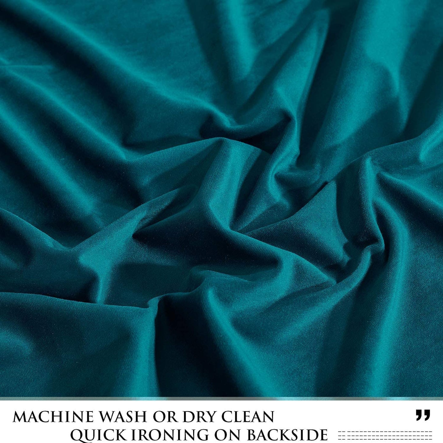 Elegant Velvet curtains - Soft Velour fabric - Steel Grommets - for living rooms - 1 piece-Teal