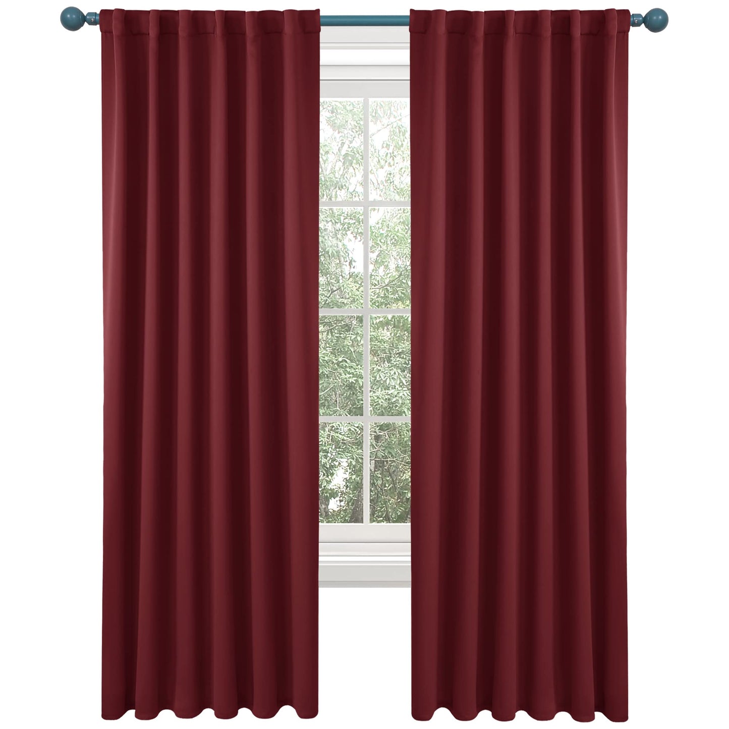 Elegant Blackout Curtains-Back Tap design-thermal Insulated fabric-for room Darkness - 1 Piece