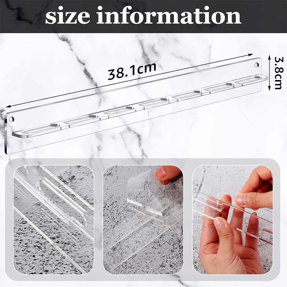5 Pack Wall Mount Sunglasses Organizer, Acrylic Hanging Eyeglass Holder and Display Rack, Modern Storage Hanger for Eyewear and Accessories in Entryway or Closet