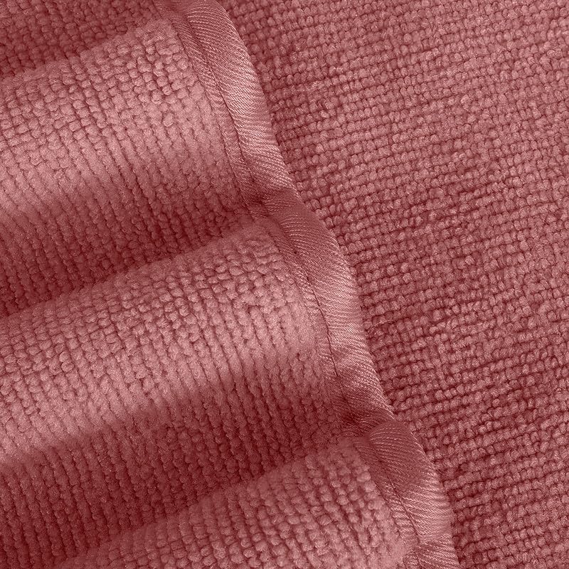 4-Piece Towel Set, 100% Cotton ? Includes 1 Bath Towel 140 cm x 70 cm, 1 Hand Towel 100 cm x 50 cm, 2 Washcloths 30 cm x 30 cm, Quick Dry, Super Soft, Highly Absorbent, No Fade, Coral