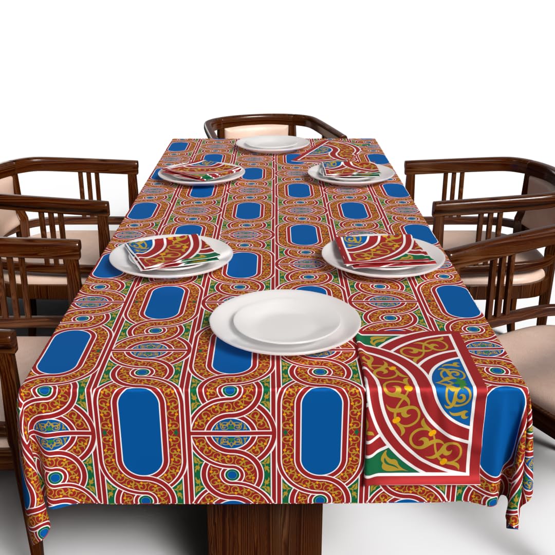 Ramadan's Unique Tablecloth & Napkins Set Satin