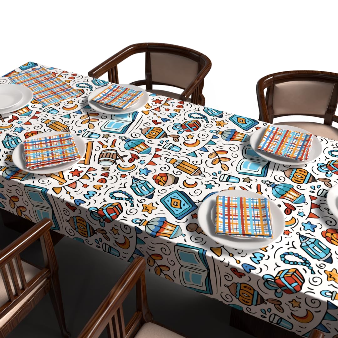 Ramadan's Unique Tablecloth & Napkins Set Satin