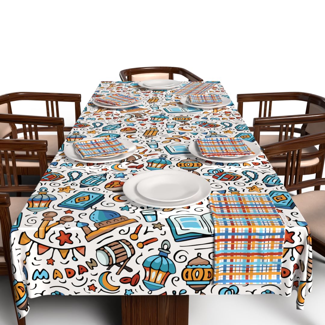Ramadan's Unique Tablecloth & Napkins Set Satin