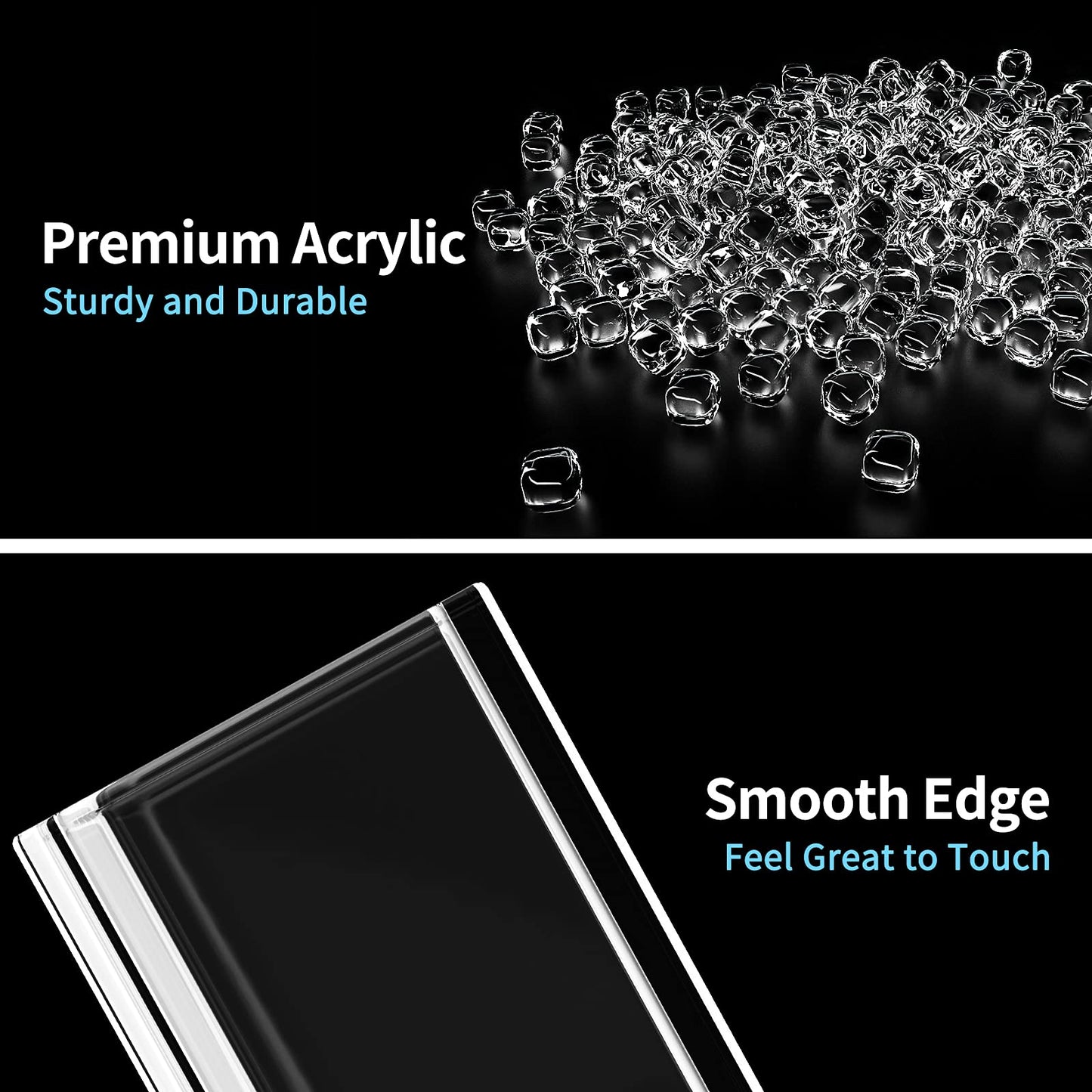 Modern Clear Acrylic Pen and Pencil Holder, Elegant Square Desk Cup for Office and Home, Versatile Makeup Brush Holder and Stationary Organizer, Single Pack Desktop Accessory
