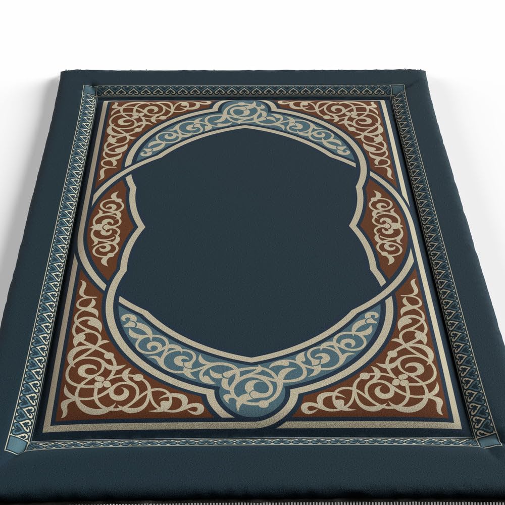 Sojoud Padded Prayer Mat Soft Premium Velvet Face - Luxurious And Comfortable Prayer Rug With Elegant Design - Thickness Foam For An Ultimate Comfort Experience