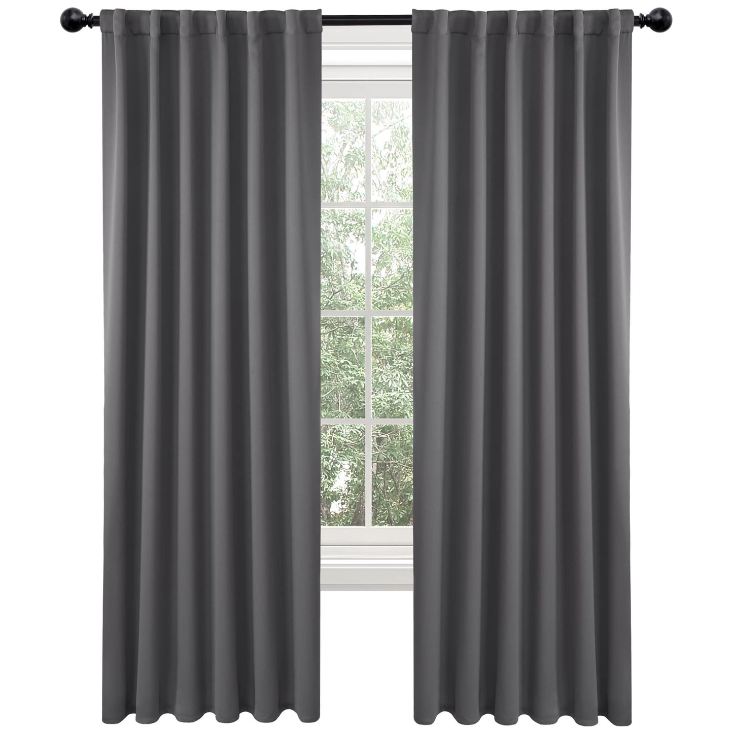 Elegant Blackout Curtains-Back Tap design-thermal Insulated fabric-for room Darkness - 1 Piece