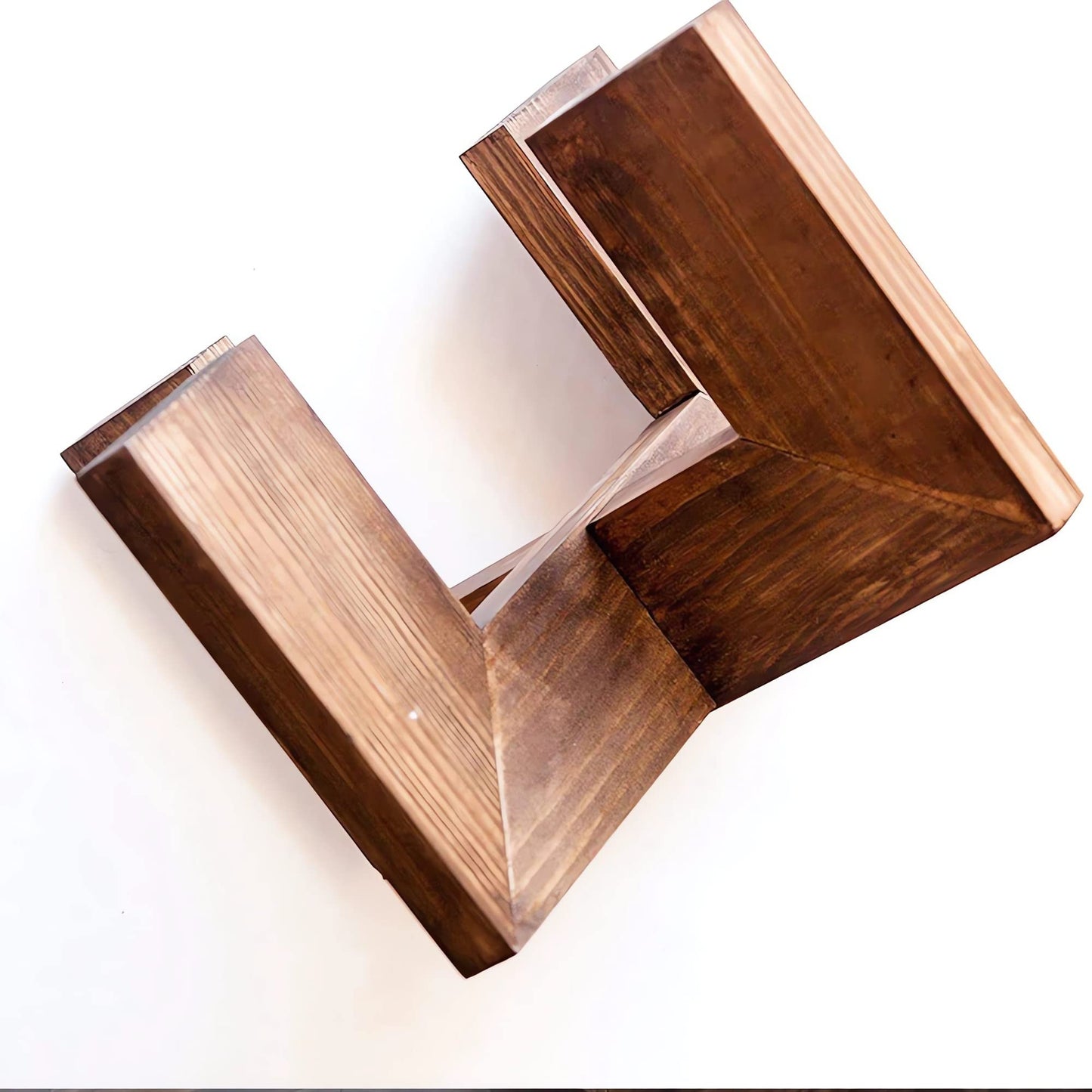 Mid-Century Modern Wood Plant Stand, Adjustable & Reversible Indoor Flower Pot Holder for Various Pot Sizes, Elegant Home Decor Planter Display Stand (Pot Not Included)