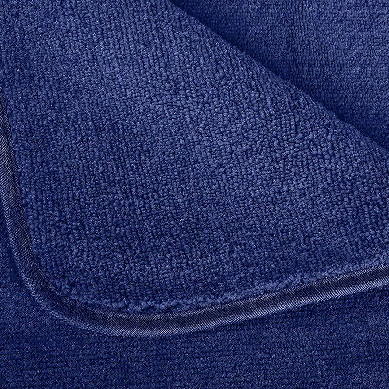 4-Piece Towel Set, 100% Cotton ? Includes 1 Bath Towel 140 cm x 70 cm, 1 Hand Towel 100 cm x 50 cm, 2 Washcloths 30 cm x 30 cm, Quick Dry, Super Soft, Highly Absorbent, No Fade, Navy Blue