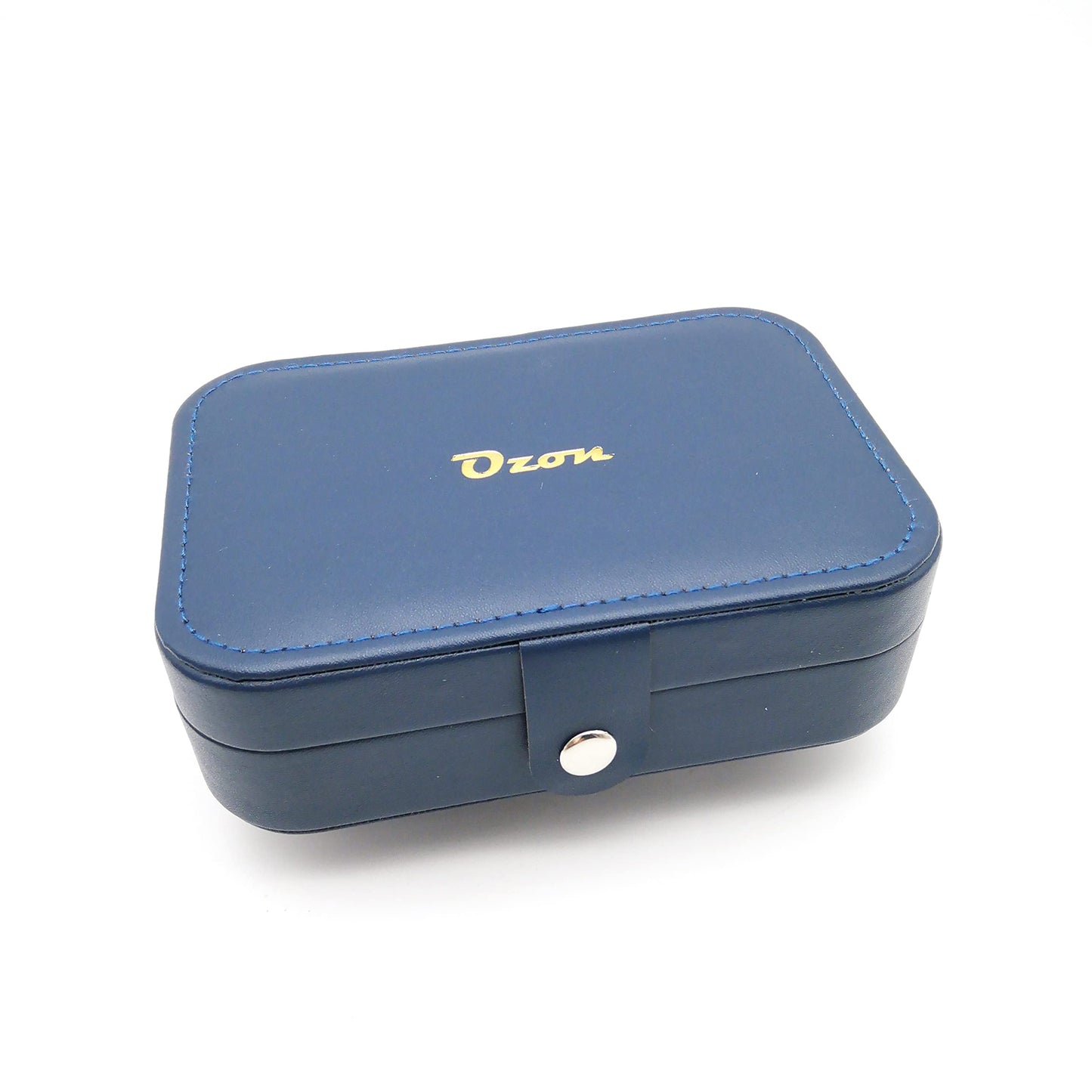 Small jewelry box for women girls, PU leather Travel Jewelry Organizer Case, Portable Jewellary Storage Holding Display for Ring Earrings Necklace Bracelet Watch Men Kids Gift (blue)