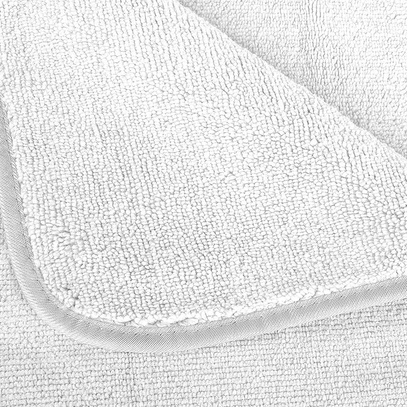 4-Piece Towel Set, 100% Cotton ? Includes 1 Bath Towel 140 cm x 70 cm, 1 Hand Towel 100 cm x 50 cm, 2 Washcloths 30 cm x 30 cm, Quick Dry, Super Soft, Highly Absorbent, No Fade, White