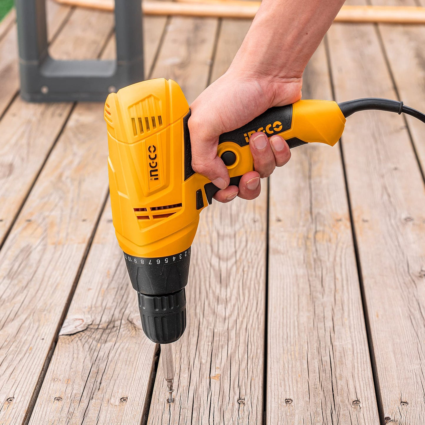 Ingco ED2808 POWERTOOLS and HAND TOOLS Corded Electric Patented Drill -10 millimeters (1 Set)