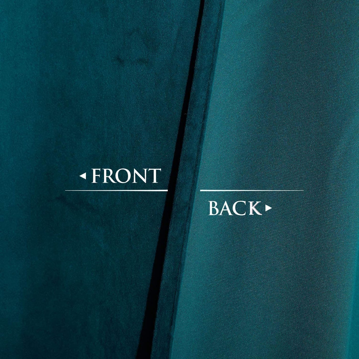 Elegant Velvet curtains - Soft Velour fabric - Steel Grommets - for living rooms - 1 piece-Teal