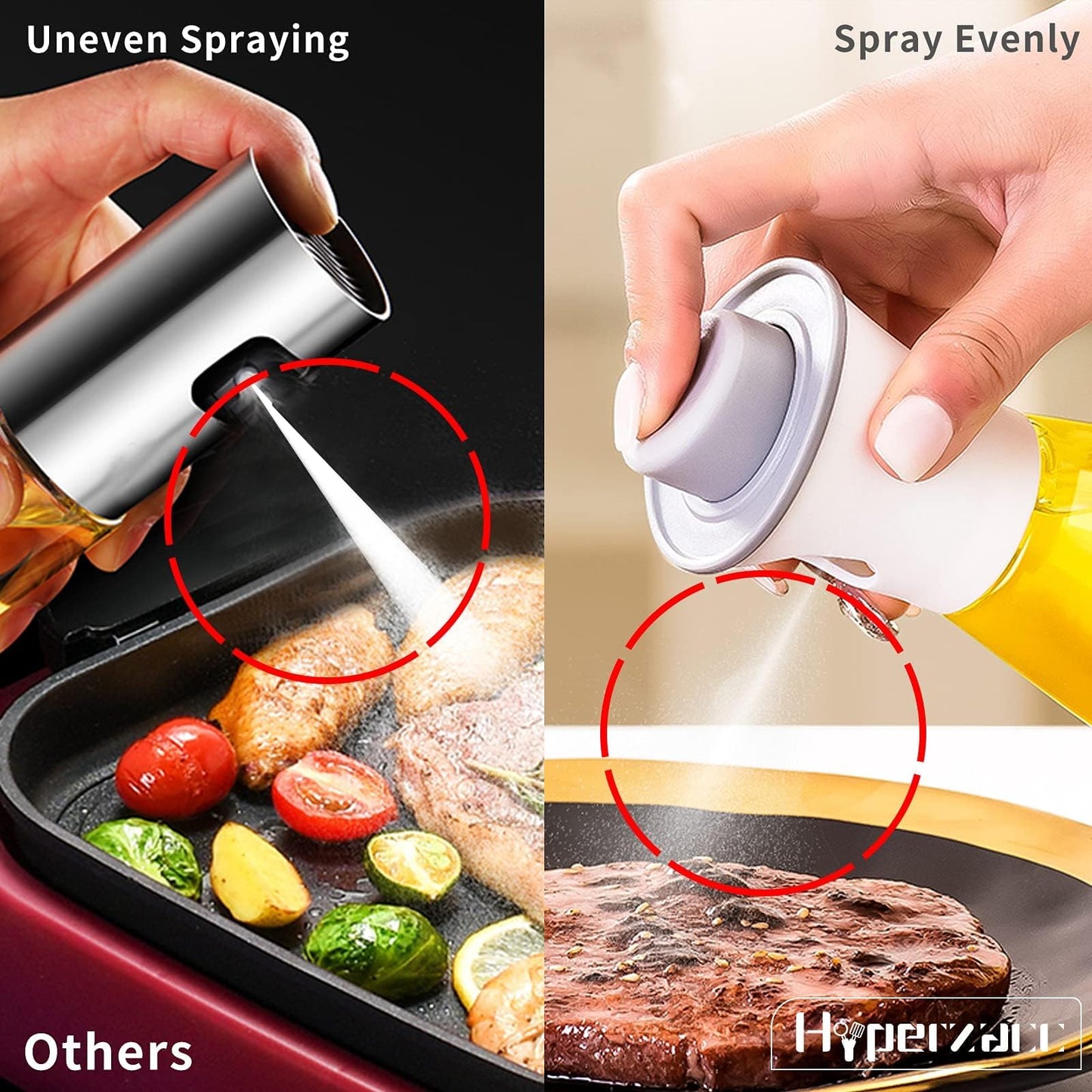 بخاخ زيت الزيتون للطهي، موزع زيت غذائي خالٍ من مادة BPA، زجاجة بخاخ للقلاية الهوائية، الخبز، التحميص، الشواء، وتتبيلة السلطة، 180 مل